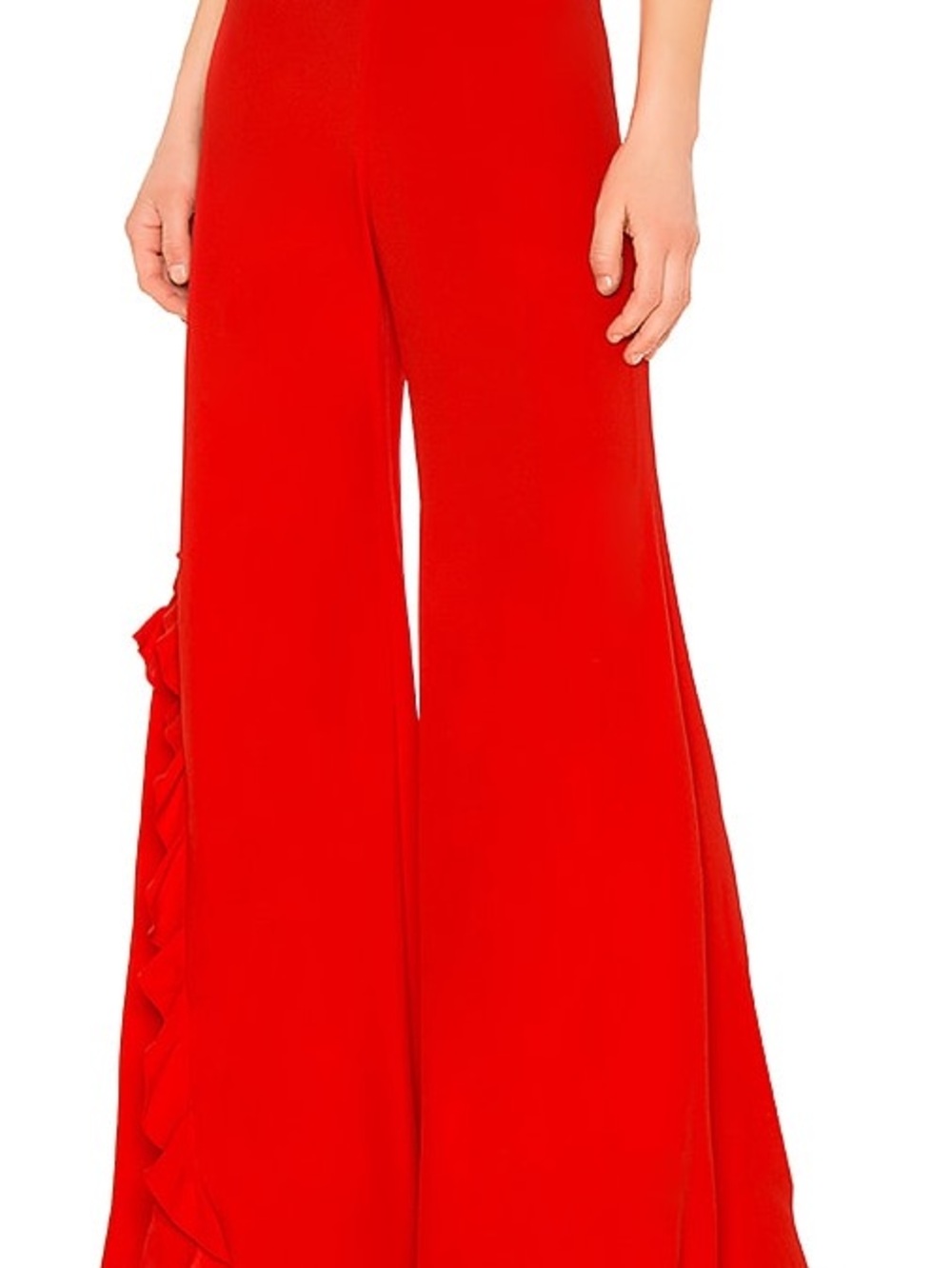 Alexis Teri Red Ruffle Wide-Leg Pants